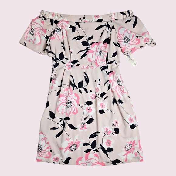 Eliza J Floral Off-Shoulder Dress Size 10 - Picture 5 of 8